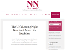 Tablet Screenshot of nightnannies.com